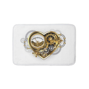 Steampunk Heart with a Manometer Bath Mat