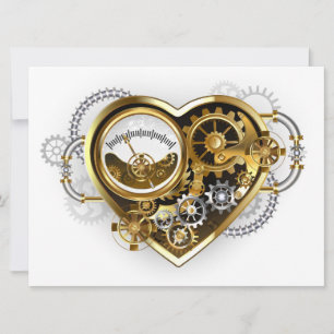 Steampunk Heart with a Manometer Card