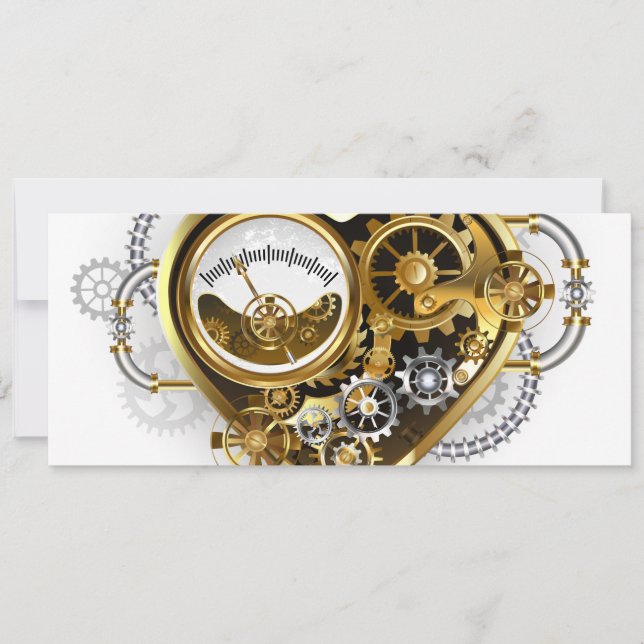 Steampunk Heart with a Manometer Card (Front)