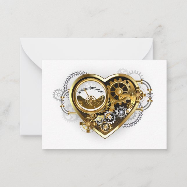 Steampunk Heart with a Manometer Card (Front)