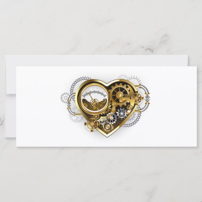 Steampunk Heart with a Manometer Card (Front)