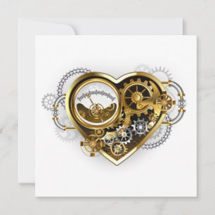 Steampunk Heart with a Manometer Card