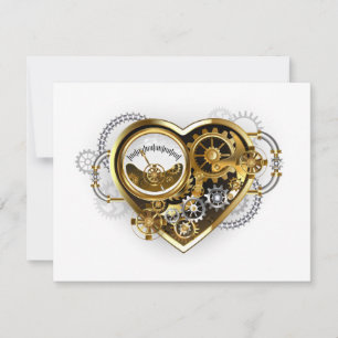 Steampunk Heart with a Manometer Card