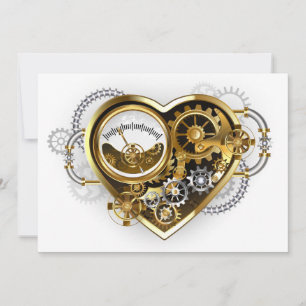 Steampunk Heart with a Manometer Card