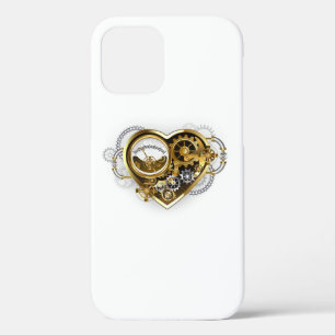 Steampunk Heart with a Manometer iPhone 12 Case