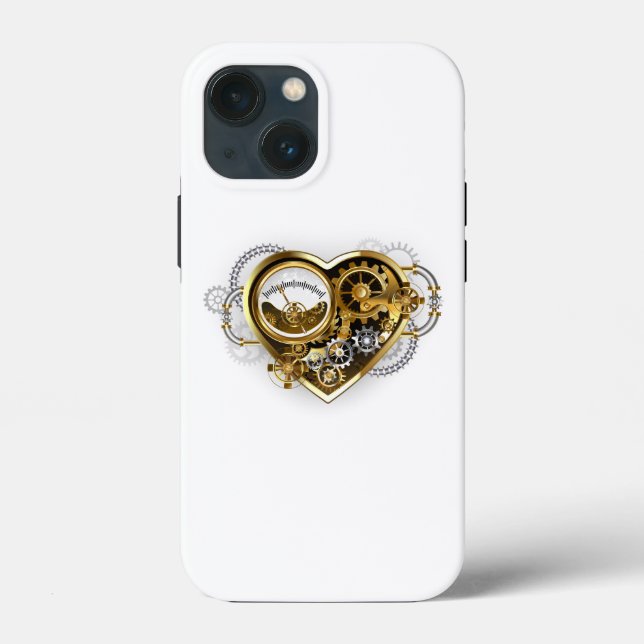 Steampunk Heart with a Manometer Case-Mate iPhone Case (Back)
