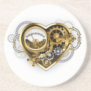 Steampunk Heart with a Manometer Coaster