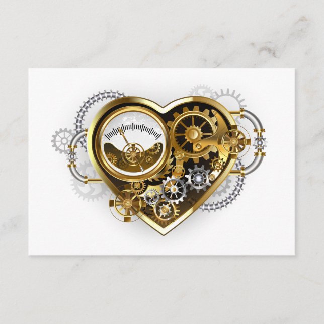 Steampunk Heart with a Manometer Enclosure Card (Front)