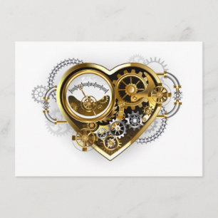 Steampunk Heart with a Manometer Enclosure Card
