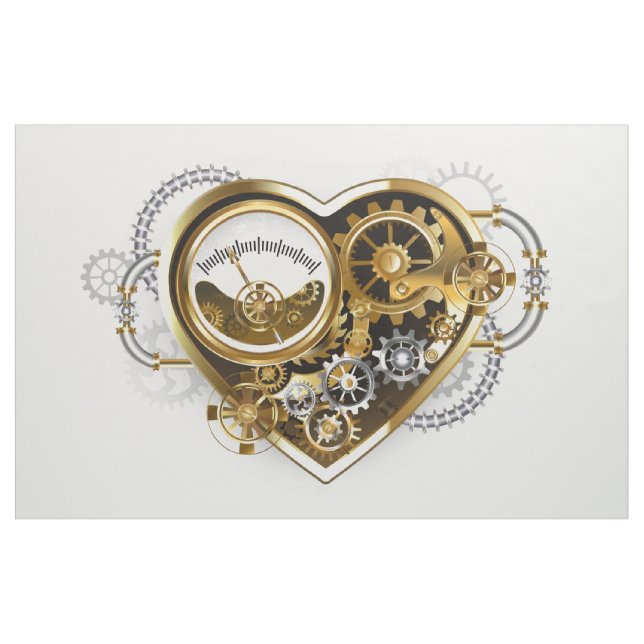 Steampunk Heart with a Manometer Fabric (Yard)