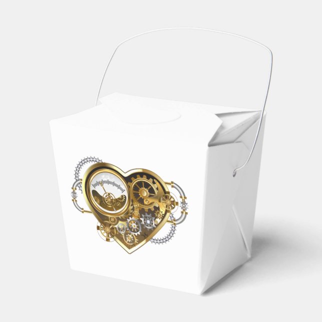 Steampunk Heart with a Manometer Favour Box (Front Side)