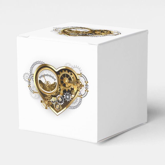 Steampunk Heart with a Manometer Favour Box (Front Side)