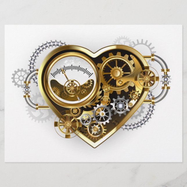 Steampunk Heart with a Manometer Flyer (Front)
