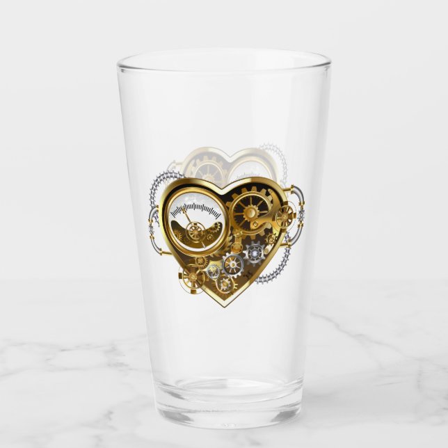 Steampunk Heart with a Manometer Glass (Front)
