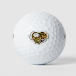 Steampunk Heart with a Manometer Golf Balls