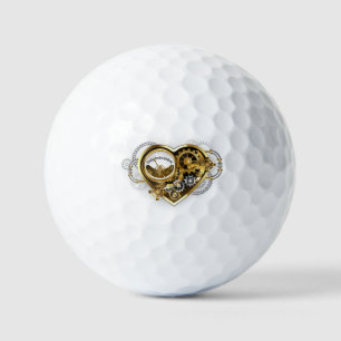 Steampunk Heart with a Manometer Golf Balls