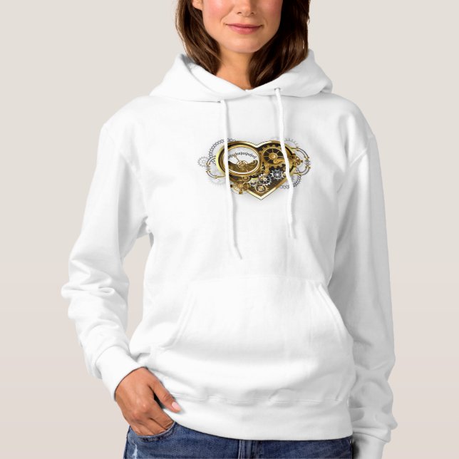 Steampunk Heart with a Manometer Hoodie (Front)