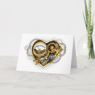 Steampunk Heart with a Manometer Invitation