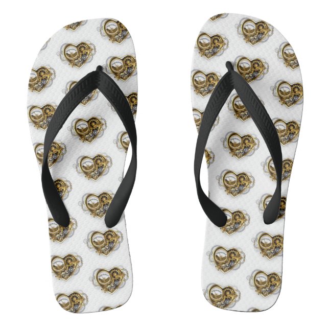 Steampunk Heart with a Manometer Jandals (Footbed)