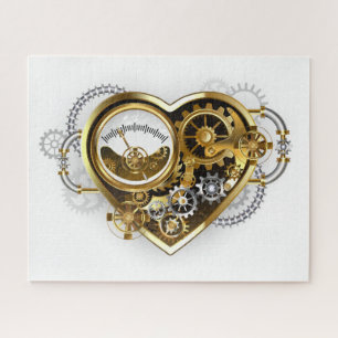 Steampunk Heart with a Manometer Jigsaw Puzzle