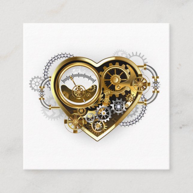 Steampunk Heart with a Manometer Loyalty Card (Front)