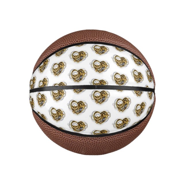 Steampunk Heart with a Manometer Mini Basketball (Front)