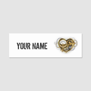 Steampunk Heart with a Manometer Name Tag