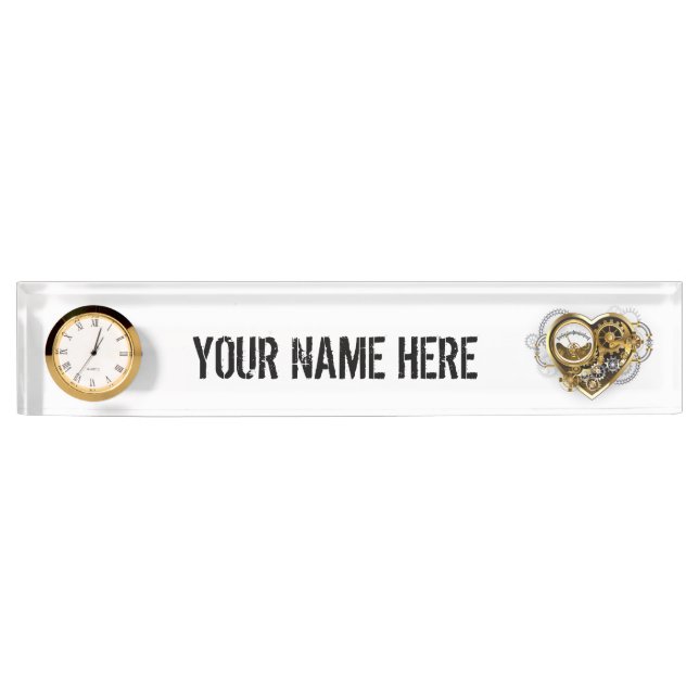 Steampunk Heart with a Manometer Nameplate (Front)