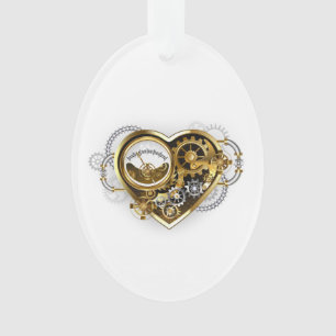 Steampunk Heart with a Manometer Ornament