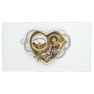 Steampunk Heart with a Manometer Pillowcase