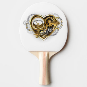 Steampunk Heart with a Manometer Ping Pong Paddle