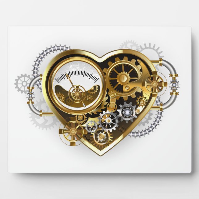 Steampunk Heart with a Manometer Plaque (Front)