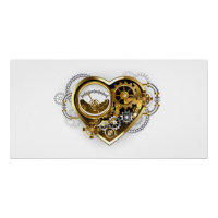 Steampunk Heart with a Manometer