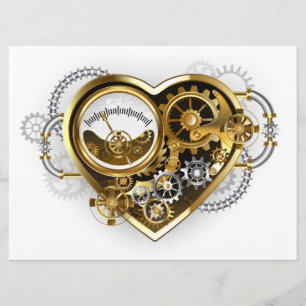 Steampunk Heart with a Manometer Programme