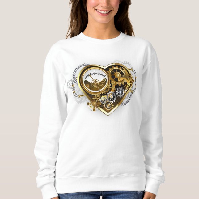 Steampunk Heart with a Manometer Sweatshirt (Front)