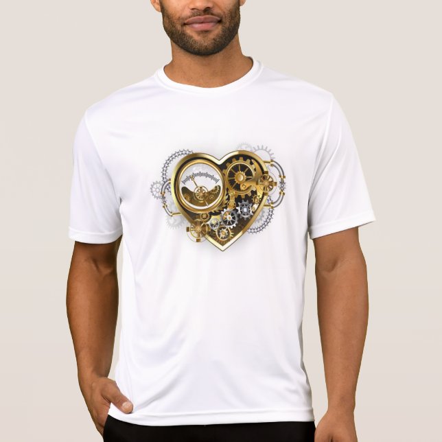 Steampunk Heart with a Manometer T-Shirt (Front)