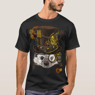 Steampunk Hedgehog Steampunk Animal Lovers T-Shirt