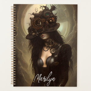 Steampunk Hide Your Eyes Original Artwork   Planner