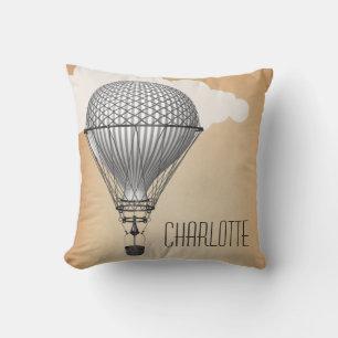 Steampunk Hot Air Balloon Cushion