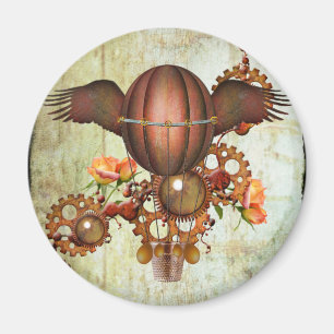 Steampunk Hot Air Balloon Magnet