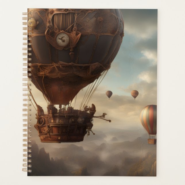 Steampunk Hot Air Balloon Planner (Front)