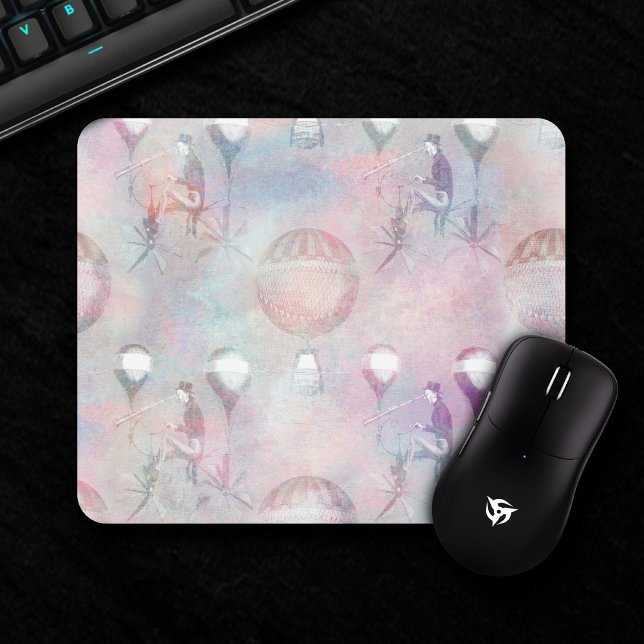 Steampunk Hot Air Balloons | Vintage Feminine Mouse Pad (Creator Uploaded)