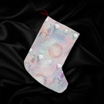 Steampunk Hot Air Balloons | Vintage Feminine Small Christmas Stocking<br><div class="desc">90s Grunge, All Grown Up! Feminine, sophisticated Victorian era shabby chic steampunk seamless pattern featuring hot air balloons, antique bicycles, and a man on a grunge background. This vintage 1990s inspired abstract design features a gorgeous palette that adds perfect pop of colour. For customisations or other colours, please visit JustFharryn...</div>