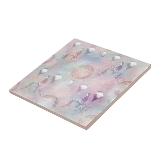 Steampunk Hot Air Balloons | Vintage Feminine Tile (Side)
