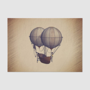 Steampunk Hot Air Balloons with Ship Tissue Paper