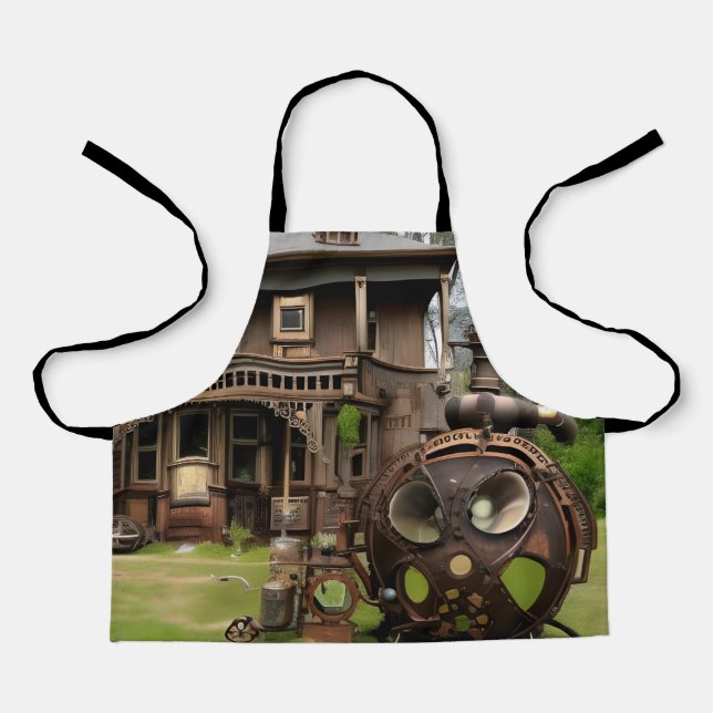 Steampunk House & Alien Apron (Front)