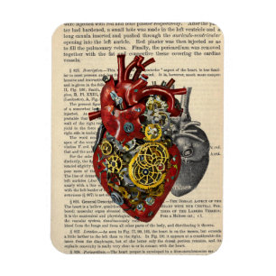 Steampunk Human Heart Anatomy Sci Fi Art  Magnet