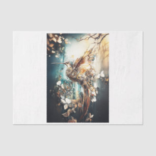 Steampunk Hummingbird Tissue Paper