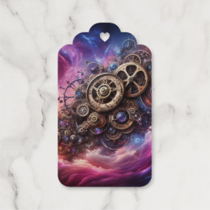 Steampunk Industrial Clockwork Purple and Pink Gift Tags