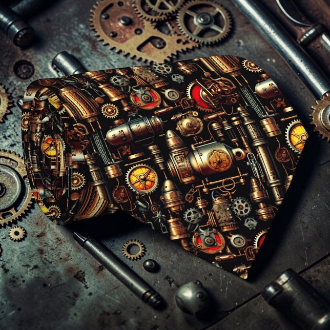 Steampunk Industrial Custom Necktie Tie (Creator Uploaded)